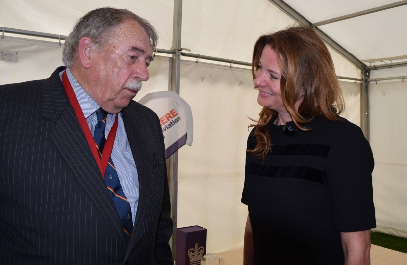 Gillian Keegan MP with Museum’s Chairman, Group Captain David Baron 