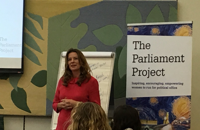 Gillian talking at Project Parliament