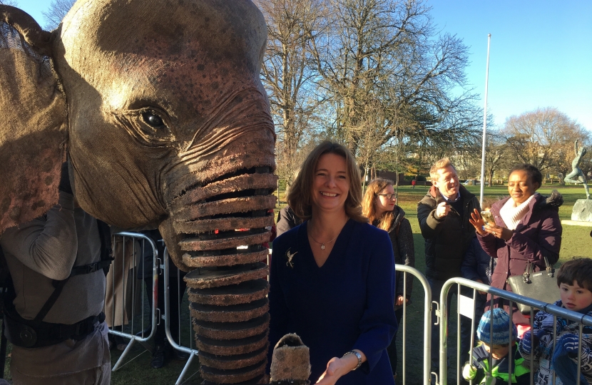 Gillina with elephant