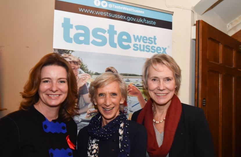 Gillian with Baroness Bottomley and Louise Goldsmith, Leader of WSCC