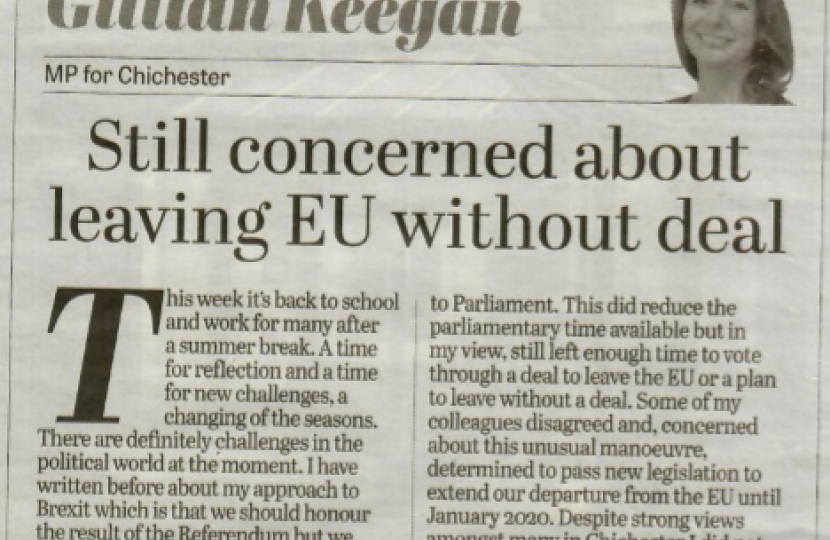 Still concerned about leaving EU without deal - Chichester Observer