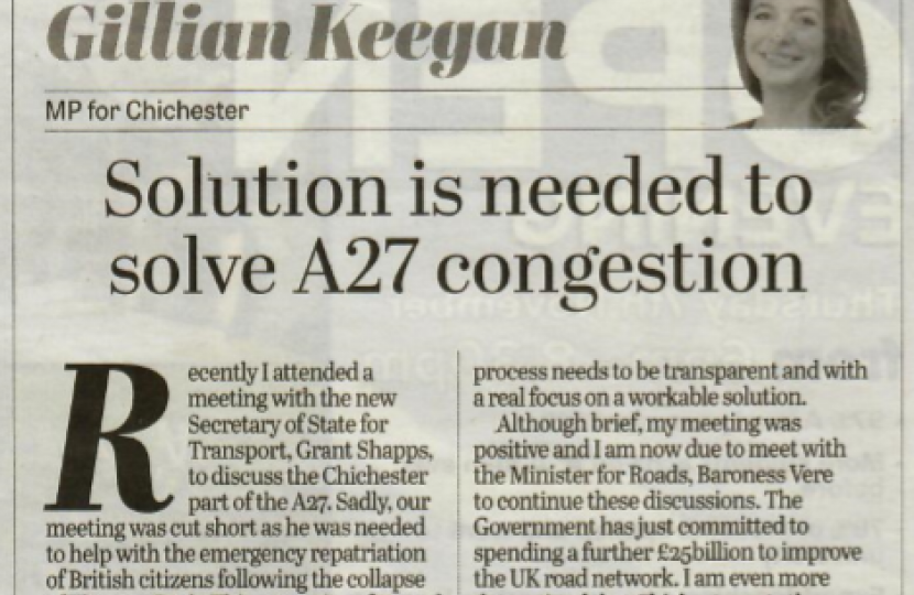 Solution is needed to solve A27 congestion - Chichester Observer