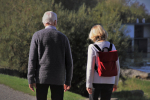Elderly Couple Walking 