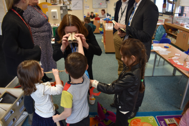 Gillian Keegan MP met with students and teachers at Parklands School following their successful Ofsted inspection