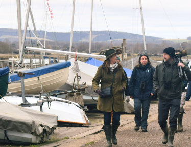 Gillian (left) and Chichester Harbour Conservancy team (right) at harbour